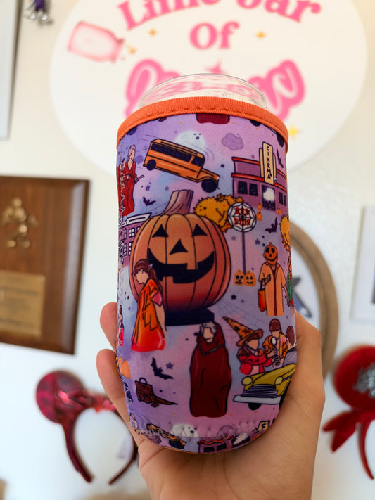 Spooky town cup cozy. Est tat 12-15 business days.