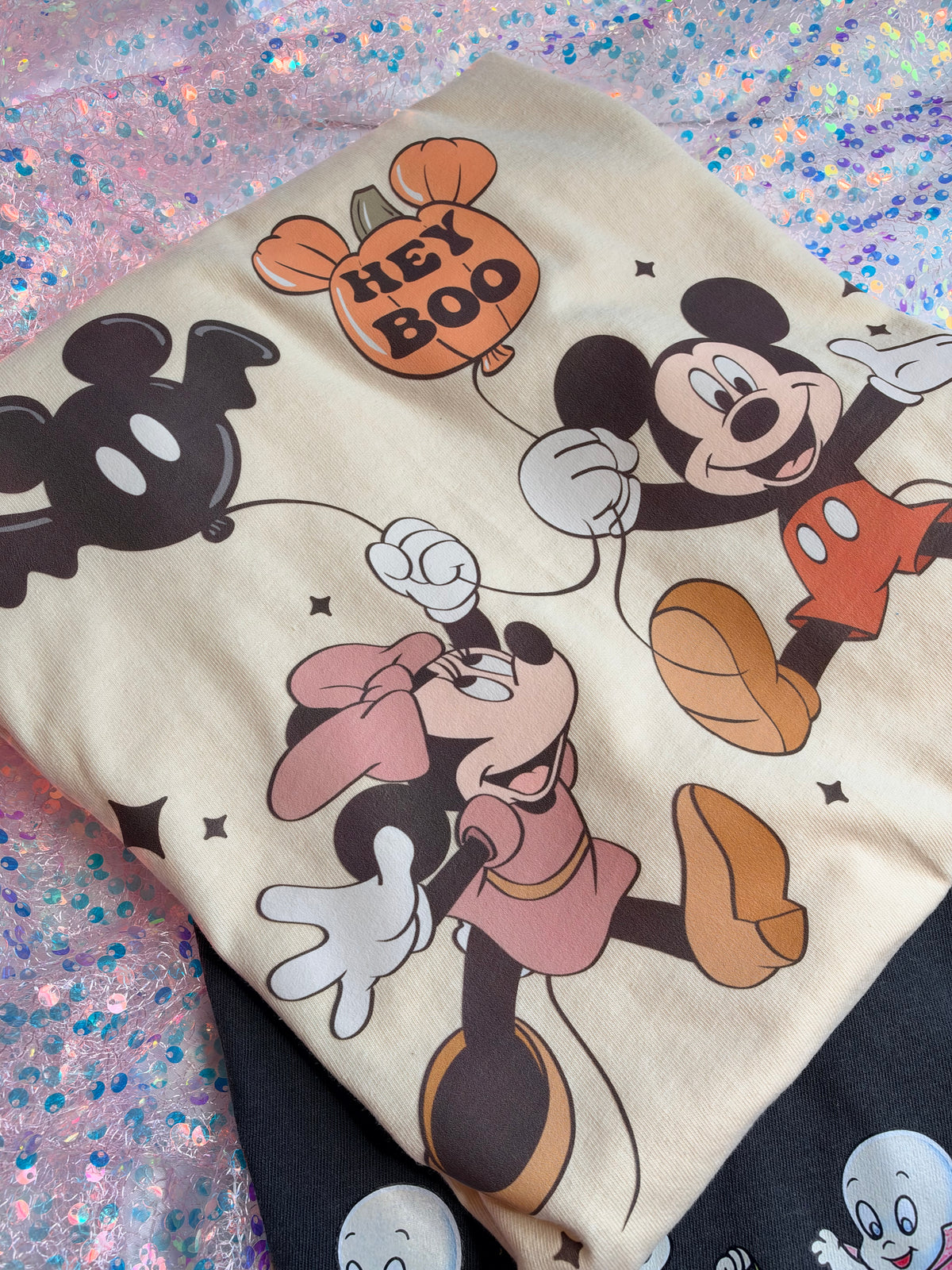 Cream spooky mice adult unisex tshirt. EST tat 12-15 business days.