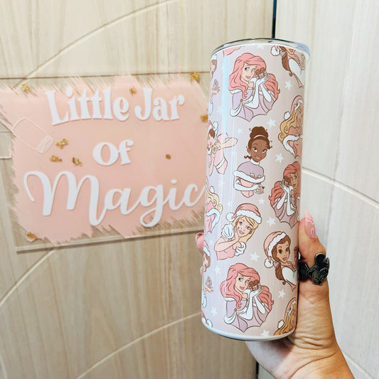 Holiday princesses tumbler