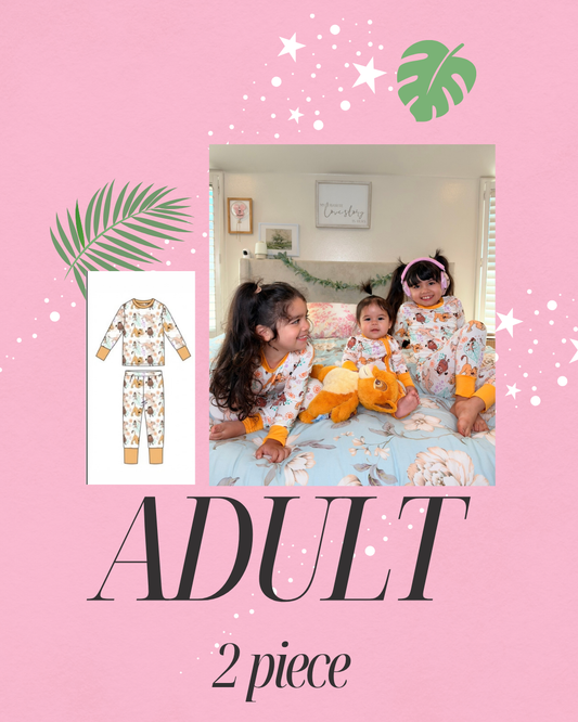 Adult Lion Jungle Bamboo PJs. Ready to ship. Allow 1-3 business days to ship please.